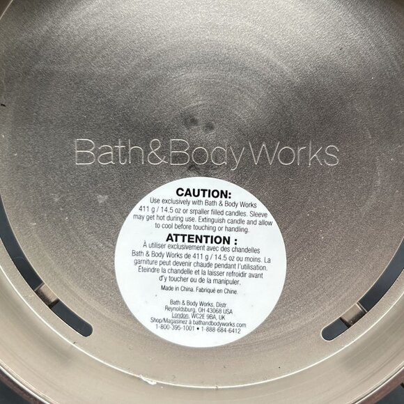 Bath & Body Works Rare Metal Large Square Luminary 3 Wick Candle Holder Textured - Picture 4 of 11